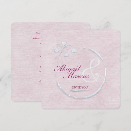 Invitation Cercle mariage de l'amour (Devant / Derrière)