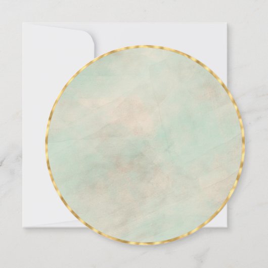 Invitation Cercle vert et or (Dos)