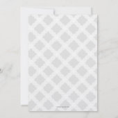 Invitation Cercles blancs gris simple Or Baptême moderne (Dos)