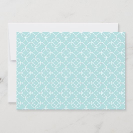 Invitation Cercles Bleus Bébé mignon (Dos)