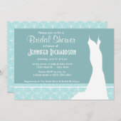 Invitation Cercles Bleus Bébé mignon (Devant / Derrière)