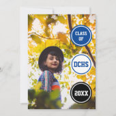 Invitation Cercles bleus - Diplôme photo (Devant)