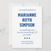 Invitation Cercles bleus - Diplôme photo (Dos)