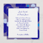 Invitation Cercles Bleus Rétro Ovals Royal Periwinkle Mariage (Devant / Derrière)