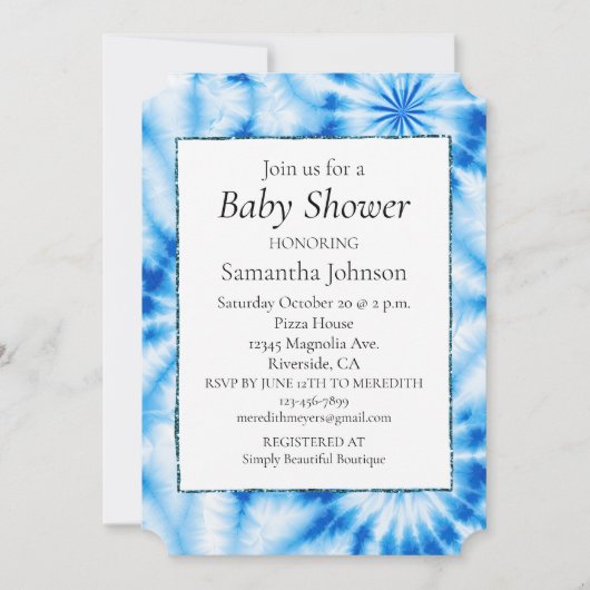 Invitation Cercles bleus Teint (Devant)