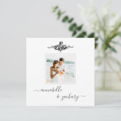 Invitation *~* Cercles Cherub QR PHOTO AR6 Mariage RSVP (Debout devant)