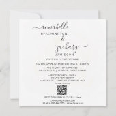 Invitation *~* Cercles Cherub QR PHOTO AR6 Mariage RSVP (Dos)