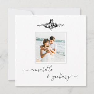 Invitation *~* Cercles Cherub QR PHOTO AR6 Mariage RSVP