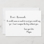 Invitation Cercles Confetti Rose Bridesmaid (Dos)