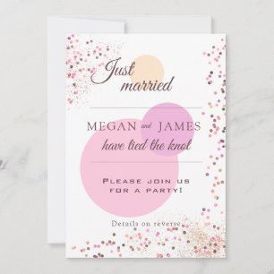 Invitation Cercles de confettis roses