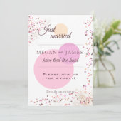Invitation Cercles de confettis roses (Debout devant)