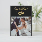 Invitation Cercles de Mariage Noir et Or-Nous (Debout devant)