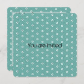 Invitation Cercles de menthe et de blanc (Devant / Derrière)