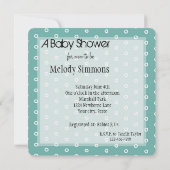 Invitation Cercles de menthe et de blanc (Dos)