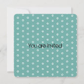 Invitation Cercles de menthe et de blanc (Devant)