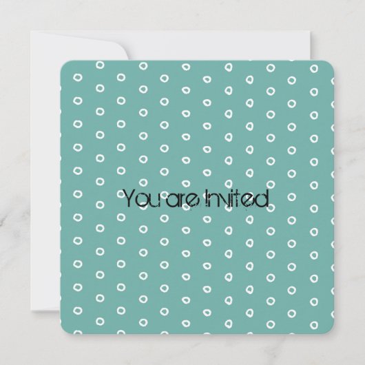 Invitation Cercles de menthe et de blanc (Devant)