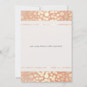 Invitation Cercles de papier d'aluminium doré faux et lin pêc (Dos)