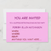 Invitation Cercles de partis rétro des années 60/70 (Dos)