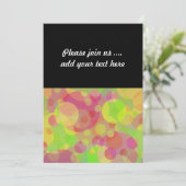 Invitation Cercles funky Art moderne Abstrait (Debout devant)