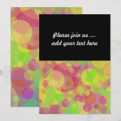 Invitation Cercles funky Art moderne Abstrait (Devant / Derrière)