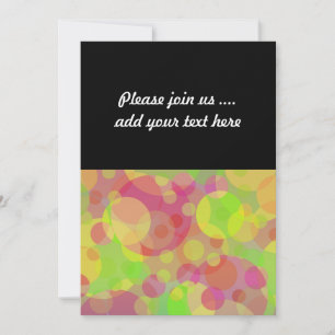 Invitation Cercles funky Art moderne Abstrait