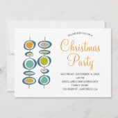 Invitation Cercles funky Mid Century Noël (Devant)