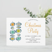 Invitation Cercles funky Mid Century Noël (Debout devant)