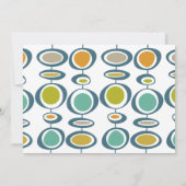 Invitation Cercles funky Mid Century Noël (Dos)