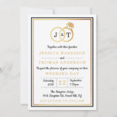 Invitation Cercles Mariages Chic Faux Gold Foil (Devant)