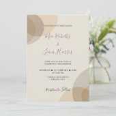 Invitation Cercles minimaux d'ivoire de champagne (Debout devant)