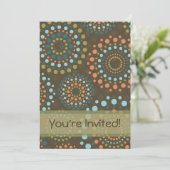 Invitation Cercles & Points (Marron) (Debout devant)