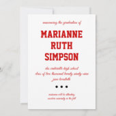 Invitation Cercles rouges - Diplôme photo (Dos)