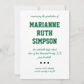 Invitation Cercles verts - Diplôme photo (Dos)