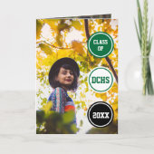 Invitation Cercles verts - Diplôme photo (Devant)