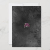 Invitation Cercueil Roses grises scintillantes noires Mariage (Dos)