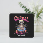 Invitation Cereal Killer Breakfast Funky Cereal Bowl Skeleton (Debout devant)
