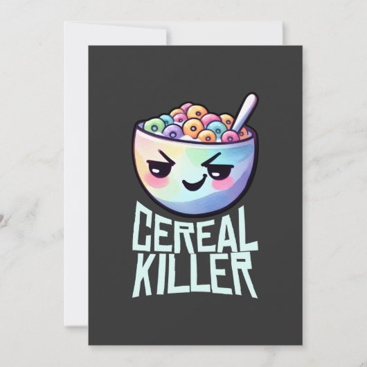 Invitation Cereal Killer Petit Déjeuner Pun (Devant)