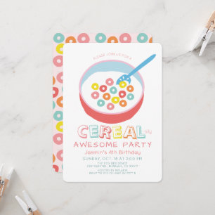 Invitation Cereal-sly Awesome Fille d'anniversaire de céréale
