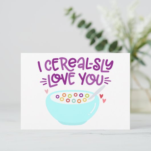 Invitation CEREAL SLY t'aime (Debout devant)