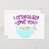 Invitation CEREAL SLY t'aime (Devant / Derrière)