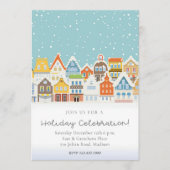 Invitation Cérébration de vacances Colorful Accueil Neige Noë (Devant)