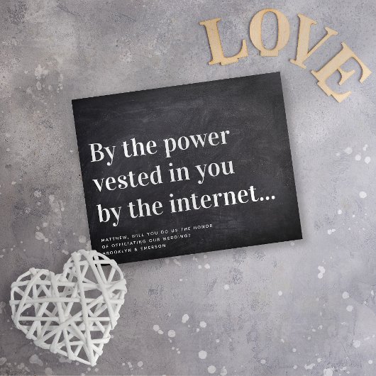 Invitation Cérémoniaire drôle Proposition Mariez-nous Invitat