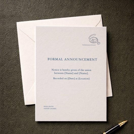 Invitation Cérémonie Civile | Déclaration de Mariage Non Trad