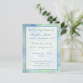 Invitation Cérémonie commémorative bleue et verte de (Debout devant)