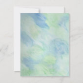 Invitation Cérémonie commémorative bleue et verte de (Dos)