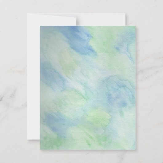 Invitation Cérémonie commémorative bleue et verte de (Dos)