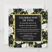 Invitation Cérémonie commémorative espagnole | Funérailles ph (Devant)