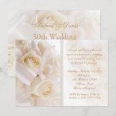 Invitation Cérémonie crème blanche de renouvellement de (Devant / Derrière)