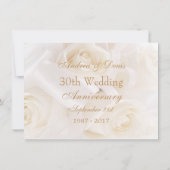 Invitation Cérémonie crème blanche de renouvellement de (Dos)