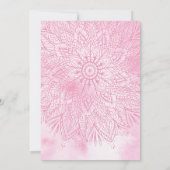 Invitation Cérémonie d'alimentation du riz rose Annaprashan B (Dos)